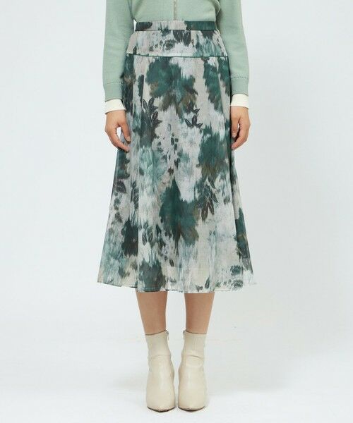 EPOCA / エポカ ロング・マキシ丈スカート | ニュアンスフラワープリント フレアスカート | 詳細6