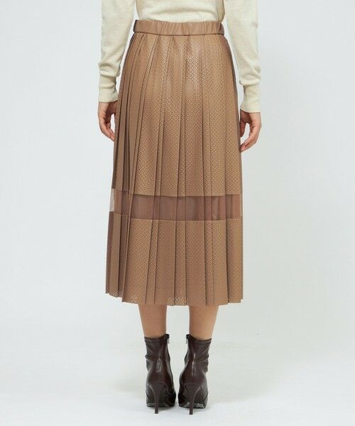 EPOCA / エポカ ロング・マキシ丈スカート | パンチングシンセティックレザー プリーツスカート | 詳細6
