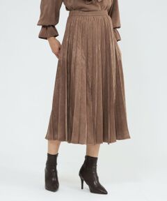 EPOCA / エポカ ロング・マキシ丈スカート | フィブリルサテン プリーツスカート