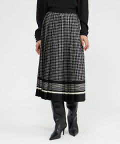 EPOCA / エポカ ロング・マキシ丈スカート | バイカラージオメトリックプリント プリーツスカート