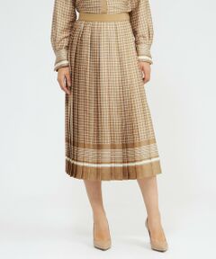 EPOCA / エポカ ロング・マキシ丈スカート | バイカラージオメトリックプリント プリーツスカート