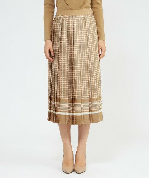EPOCA / エポカ ロング・マキシ丈スカート | バイカラージオメトリックプリント プリーツスカート | 詳細8