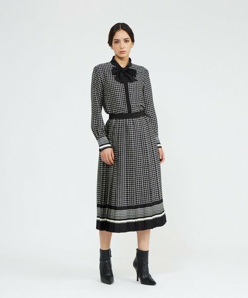 EPOCA / エポカ ロング・マキシ丈スカート | バイカラージオメトリックプリント プリーツスカート | 詳細2