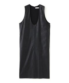 EPOCA / エポカ ロング・マキシ丈ワンピース | 【SACRA】フェイクレザードレス《WEB＆EPOCA THE SHOP店舗限定》