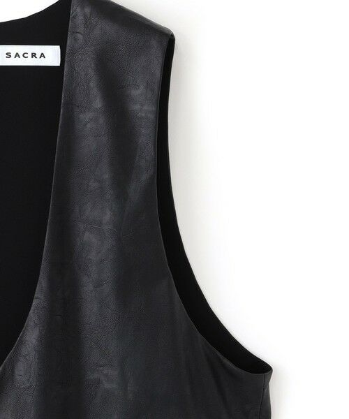 EPOCA / エポカ ロング・マキシ丈ワンピース | 【SACRA】フェイクレザードレス《WEB＆EPOCA THE SHOP店舗限定》 | 詳細4