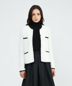 EPOCA / エポカ ノーカラージャケット | 【EPOCA STORIA】ツイード調ニットジャケット《WEB＆EPOCA THE SHOP店舗限定》