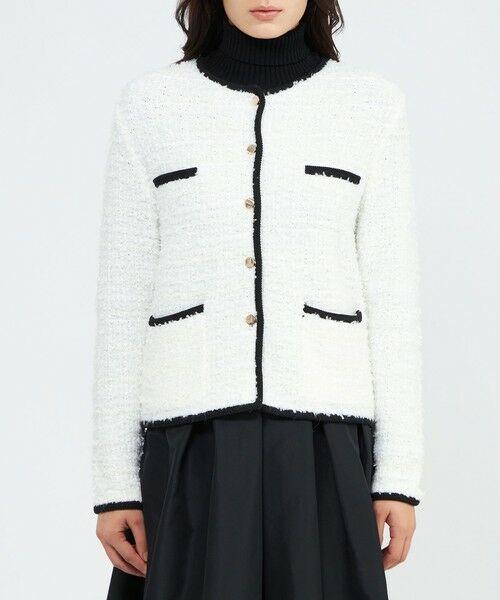 EPOCA / エポカ ノーカラージャケット | 【EPOCA STORIA】ツイード調ニットジャケット《WEB＆EPOCA THE SHOP店舗限定》 | 詳細3