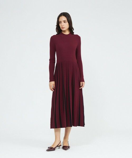 EPOCA / エポカ ロング・マキシ丈ワンピース | 【EPOCA STORIA】バイカラーニットドレス《WEB&EPOCA THE SHOP店舗限定》 | 詳細3