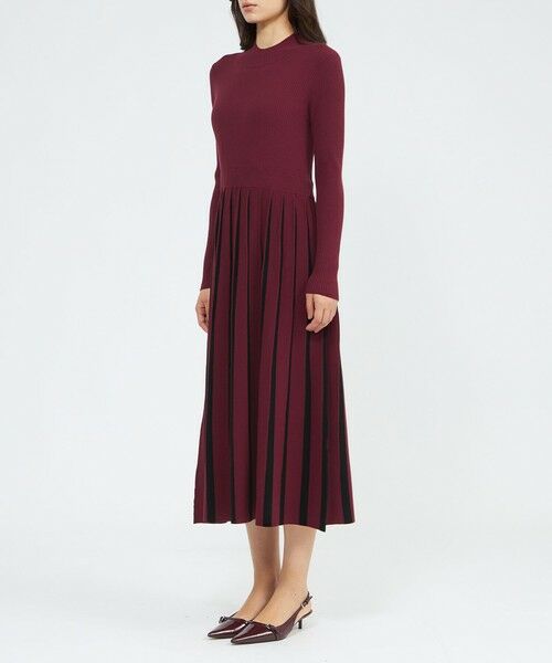 EPOCA / エポカ ロング・マキシ丈ワンピース | 【EPOCA STORIA】バイカラーニットドレス《WEB&EPOCA THE SHOP店舗限定》 | 詳細5