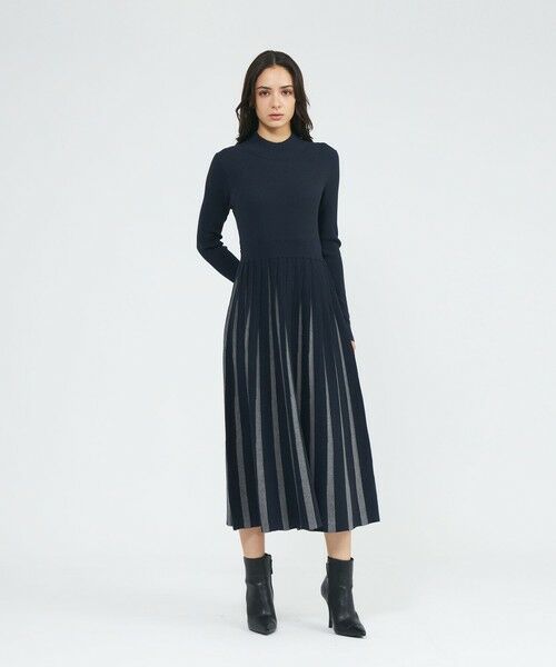 EPOCA / エポカ ロング・マキシ丈ワンピース | 【EPOCA STORIA】バイカラーニットドレス《WEB&EPOCA THE SHOP店舗限定》 | 詳細2