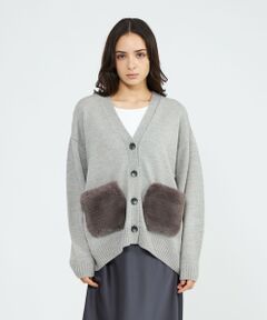 EPOCA / エポカ ニット・セーター | 【EPOCA STORIA】エコファーポケットカーディガン《WEB＆EPOCA THE SHOP店舗限定》