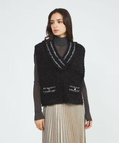 EPOCA / エポカ ニット・セーター | 【EPOCA STORIA】ツイード調ニットベスト《WEB＆EPOCA THE SHOP店舗限定》