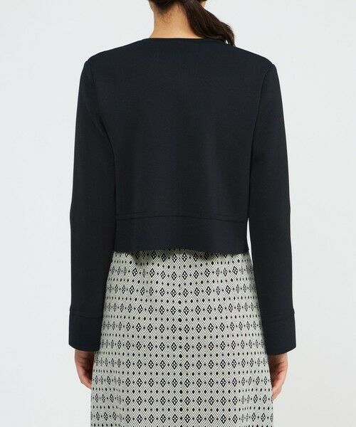 EPOCA / エポカ ノーカラージャケット | アセテートナイロンジャカード ニットジャケット | 詳細5