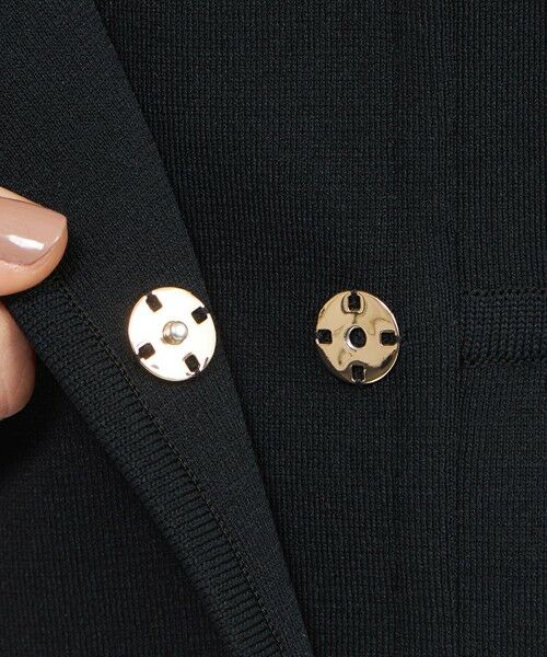 EPOCA / エポカ ノーカラージャケット | アセテートナイロンジャカード ニットジャケット | 詳細7