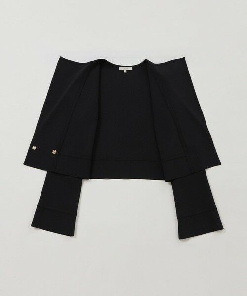 EPOCA / エポカ ノーカラージャケット | アセテートナイロンジャカード ニットジャケット | 詳細8