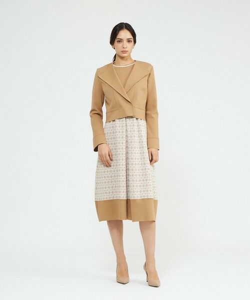 EPOCA / エポカ ノーカラージャケット | アセテートナイロンジャカード ニットジャケット | 詳細2