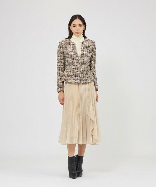 EPOCA / エポカ ノーカラージャケット | ファンシーツィード ノーカラージャケット | 詳細1