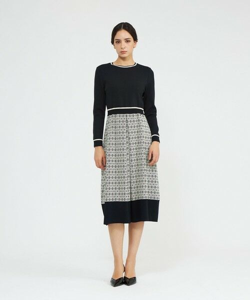 EPOCA / エポカ ロング・マキシ丈ワンピース | アセテートナイロンジャカード ニットワンピース | 詳細1