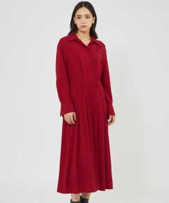 EPOCA / エポカ ロング・マキシ丈ワンピース | ウールビエラ カシュクールシャツドレス