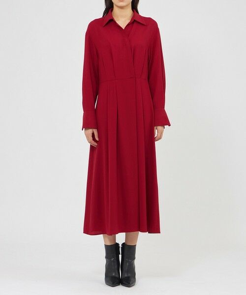 EPOCA / エポカ ロング・マキシ丈ワンピース | ウールビエラ カシュクールシャツドレス | 詳細3