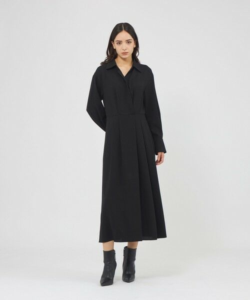 EPOCA / エポカ ロング・マキシ丈ワンピース | ウールビエラ カシュクールシャツドレス | 詳細1