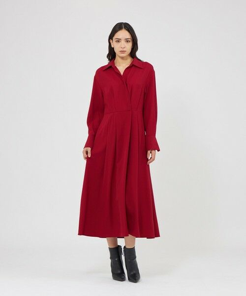 EPOCA / エポカ ロング・マキシ丈ワンピース | ウールビエラ カシュクールシャツドレス | 詳細2