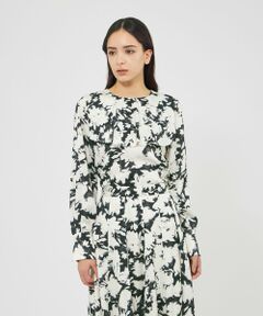 フィオーレサテン フライヨークブラウス