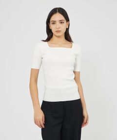 EPOCA / エポカ ニット・セーター | キュプラベーシック スクエアカラーニット