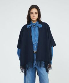 EPOCA / エポカ ニット・セーター | 【La maglia due】 フリンジニットケープ