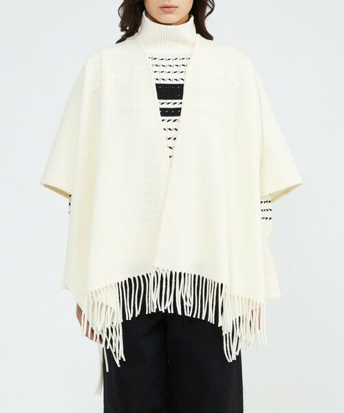 EPOCA / エポカ ニット・セーター | 【La maglia due】 フリンジニットケープ | 詳細3