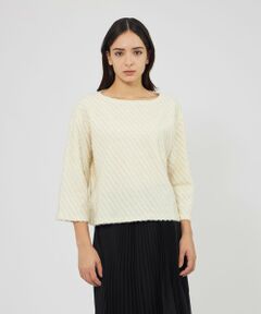 ラメフリンジニット ベルスリーブプルオーバー