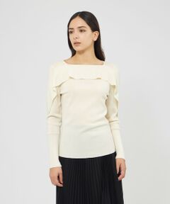 ドレープショルダーニット プルオーバー