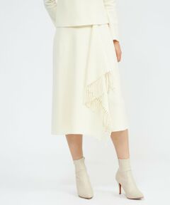 EPOCA / エポカ ロング・マキシ丈スカート | 【La maglia due】 フリンジAライン ニットスカート