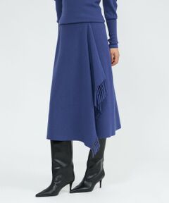 EPOCA / エポカ ロング・マキシ丈スカート | 【La maglia due】 フリンジAライン ニットスカート