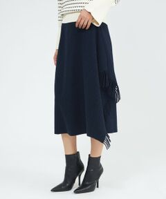 EPOCA / エポカ ロング・マキシ丈スカート | 【La maglia due】 フリンジAライン ニットスカート