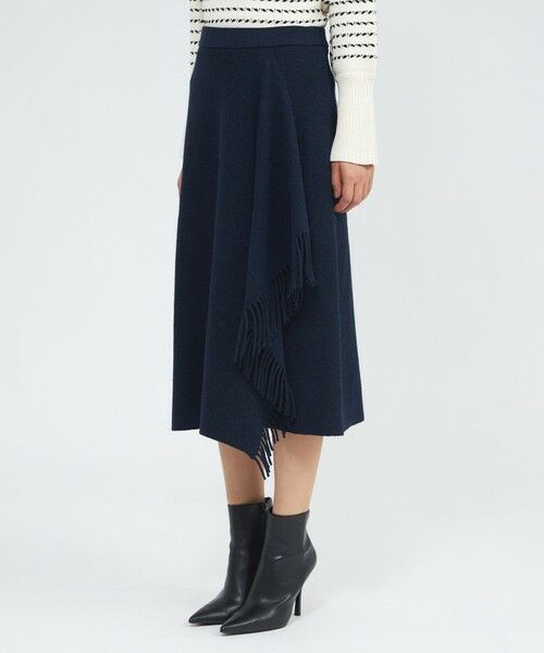 EPOCA / エポカ ロング・マキシ丈スカート | 【La maglia due】 フリンジAライン ニットスカート | 詳細5