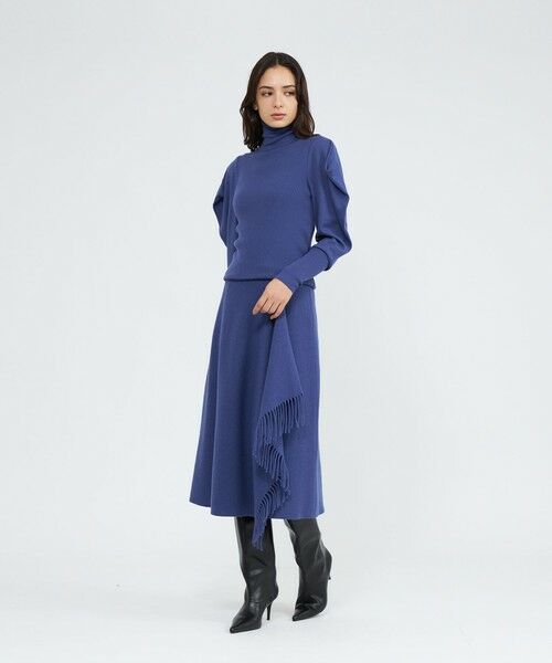 EPOCA / エポカ ロング・マキシ丈スカート | 【La maglia due】 フリンジAライン ニットスカート | 詳細2