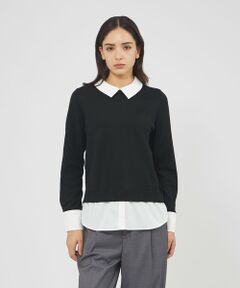 EPOCA / エポカ ニット・セーター | 【EPOCA STORIA】シャツコンビニット《WEB＆EPOCA THE SHOP店舗限定》