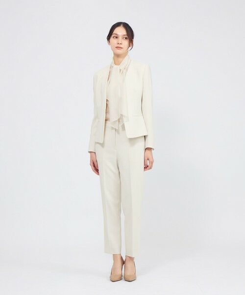 EPOCA / エポカ ノーカラージャケット | コンパクトダブルクロス ノーカラージャケット | 詳細3