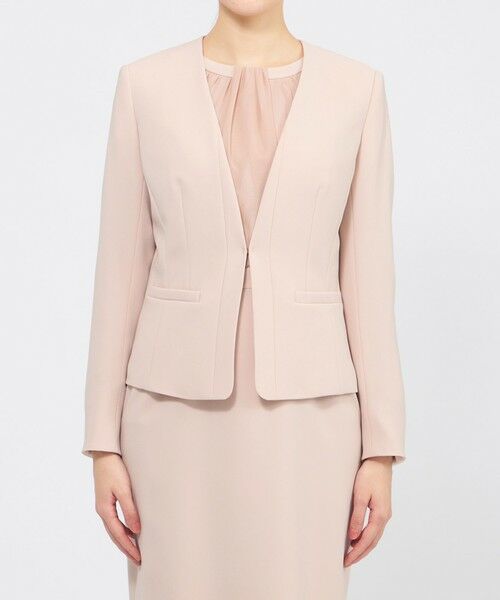 EPOCA / エポカ ノーカラージャケット | コンパクトダブルクロス ノーカラージャケット | 詳細8