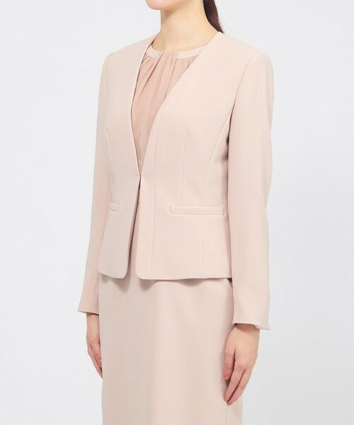 EPOCA / エポカ ノーカラージャケット | コンパクトダブルクロス ノーカラージャケット | 詳細9