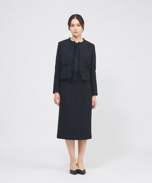 EPOCA / エポカ ノーカラージャケット | コットンファンシーツィード ノーカラージャケット | 詳細5