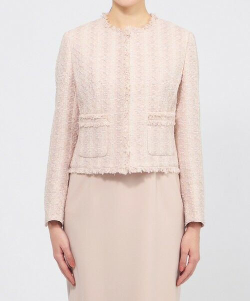 EPOCA / エポカ ノーカラージャケット | コットンファンシーツィード ノーカラージャケット | 詳細6
