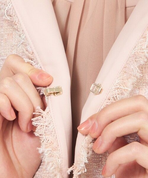 EPOCA / エポカ ノーカラージャケット | コットンファンシーツィード ノーカラージャケット | 詳細11