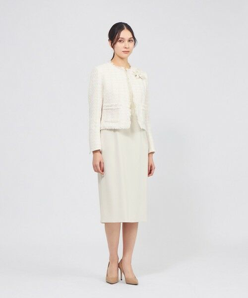 EPOCA / エポカ ノーカラージャケット | コットンファンシーツィード ノーカラージャケット | 詳細1