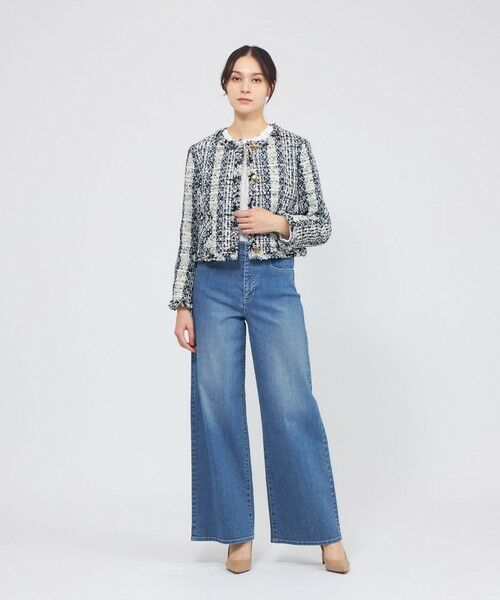 EPOCA / エポカ ノーカラージャケット | ミックスファンシーツィード ノーカラージャケット | 詳細3