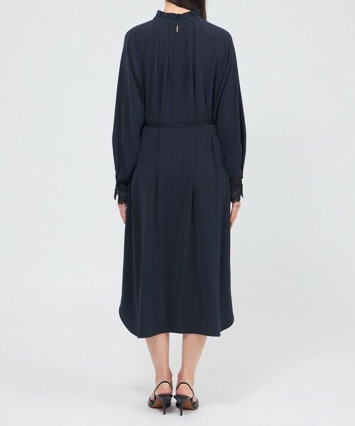 EPOCA / エポカ ロング・マキシ丈ワンピース | パウダリーダブルクロス レースコンビワンピース | 詳細6