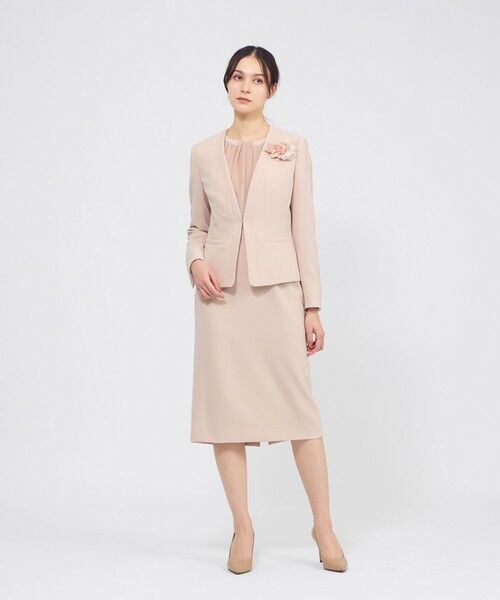 EPOCA / エポカ ロング・マキシ丈ワンピース | コンパクトダブルクロス シフォンコンビドレス | 詳細4