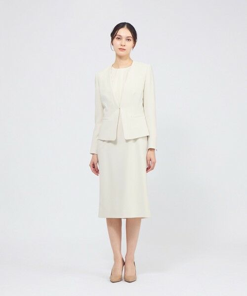 EPOCA / エポカ ロング・マキシ丈ワンピース | コンパクトダブルクロス シフォンコンビドレス | 詳細2