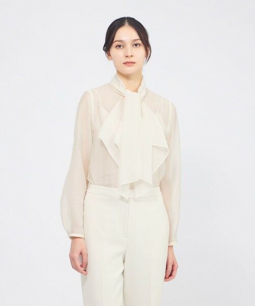 EPOCA / エポカ シャツ・ブラウス | シアークロス フリルブラウス（オフホワイト1）